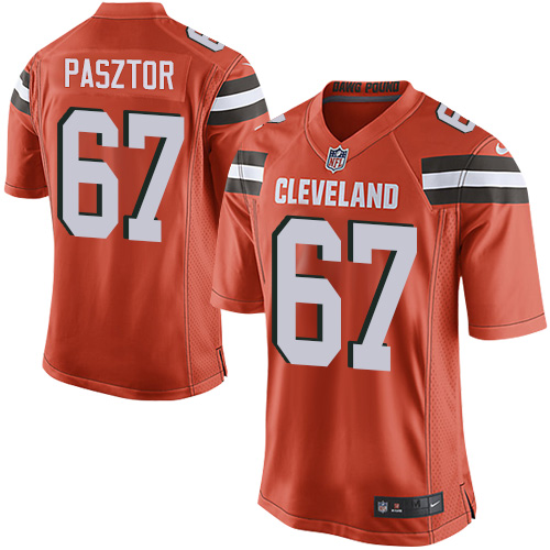 Men's Game Austin Pasztor Nike Jersey Orange Alternate - #67 NFL Cleveland Browns